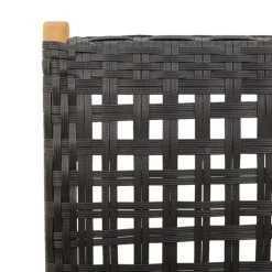 vidaXL - Verstelbare tuinstoelen - Zwart - Poly rattan en hout zwart - 4 stuks Clearance