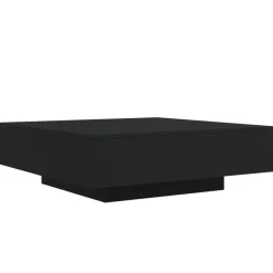 vidaXL - Vierkante salontafel met LED - Zwart - Bewerkt hout - 100x100x31 cm Discount