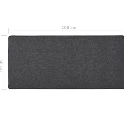 vidaXL - Vloerkleed - Antraciet - Polypropyleen - 50 x 100 cm Outlet