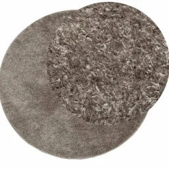 vidaXL - Vloerkleed - Grijs - Polyester - Ø 160 cm Discount