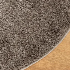 vidaXL - Vloerkleed - Grijs - Polyester - Ø 160 cm Discount