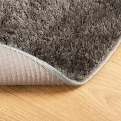 vidaXL - Vloerkleed - Grijs - Polyester - Ø 160 cm Discount