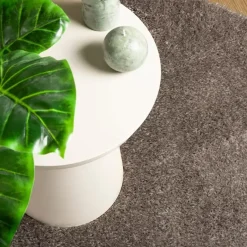 vidaXL - Vloerkleed - Grijs - Polyester - Ø 160 cm Discount