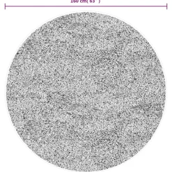 vidaXL - Vloerkleed - Grijs - Polyester - Ø 160 cm Discount