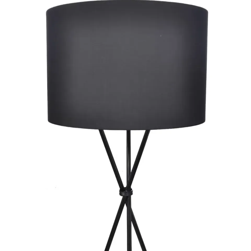 vidaXL - Vloerlamp - Zwart - Stof Best