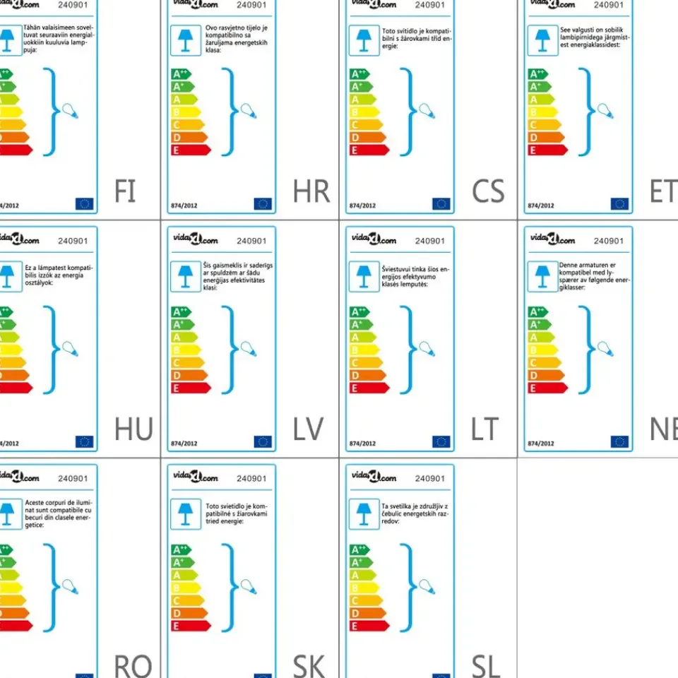 vidaXL - Vloerlamp - Zwart - Stof Best