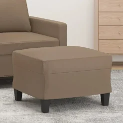 vidaXL - Voetenbank - Bruin - Kunstleer - 60 x 50 x 41 cm New