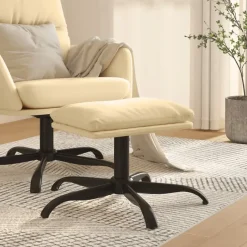 vidaXL - Voetenbank - Crème - Fluweel Discount