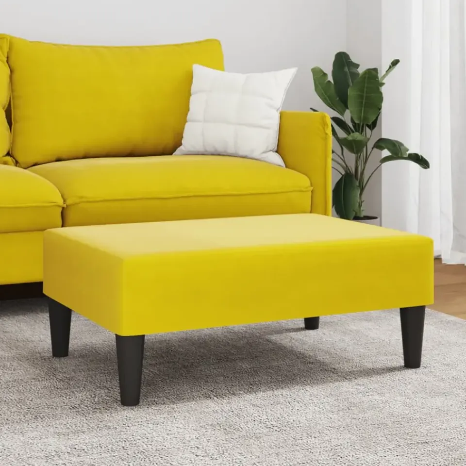 vidaXL - Voetenbank - Geel - Fluweel Sale