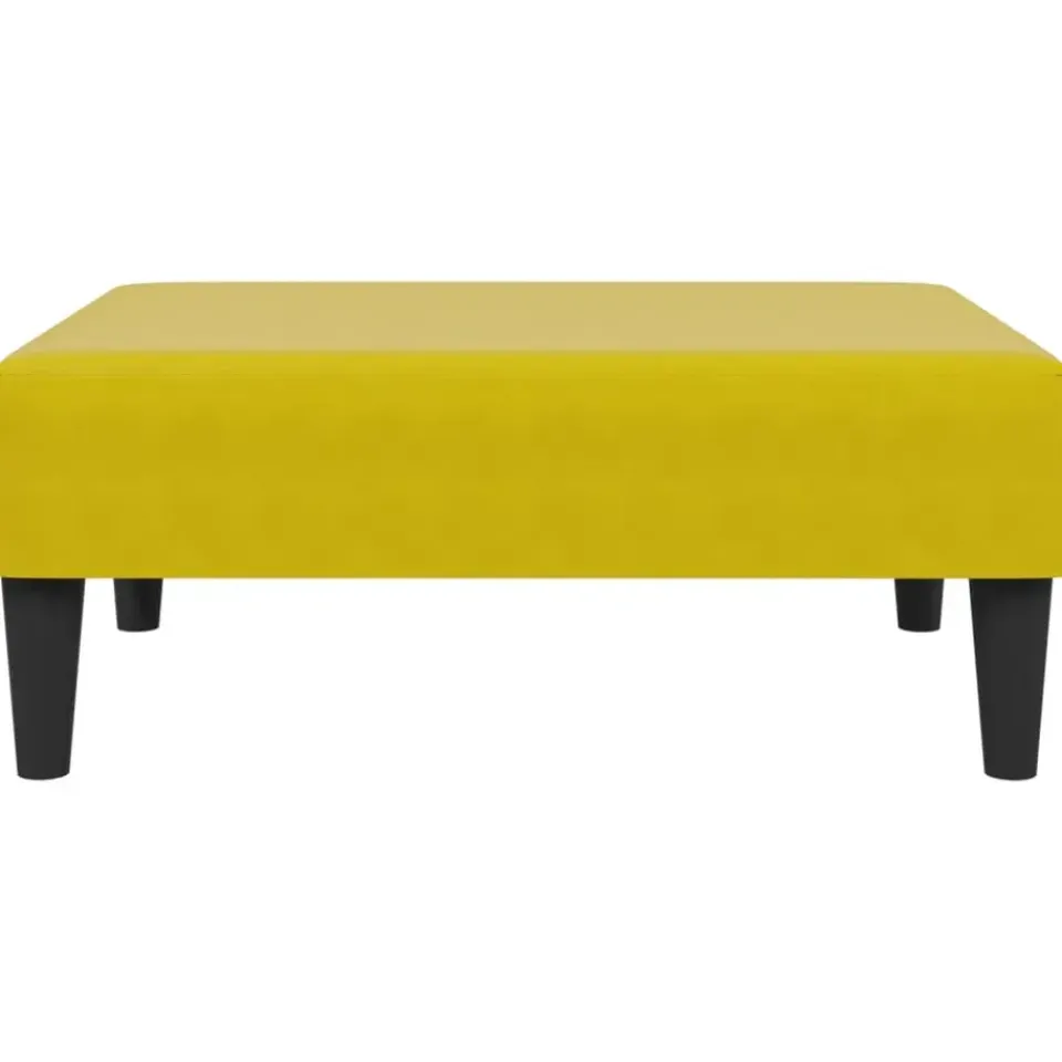 vidaXL - Voetenbank - Geel - Fluweel Sale