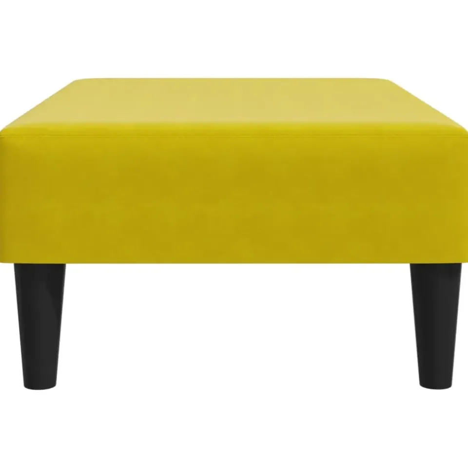 vidaXL - Voetenbank - Geel - Fluweel Sale