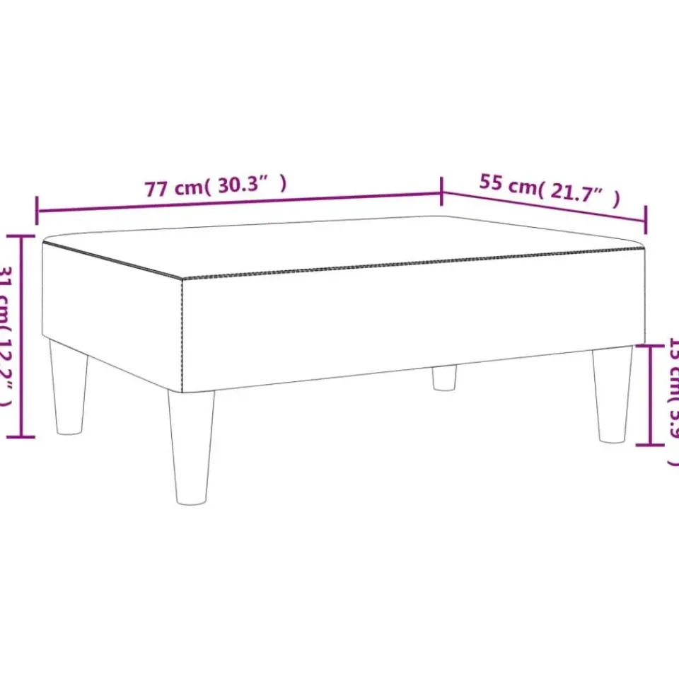 vidaXL - Voetenbank - Geel - Fluweel Sale