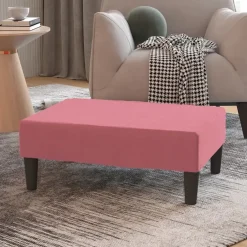 vidaXL - Voetenbank - Roze - Fluweel