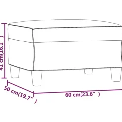 vidaXL - Voetenbank - Zwart - Kunstleer - 60 x 50 x 41 cm Sale