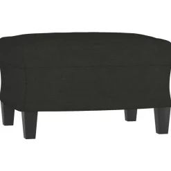 vidaXL - Voetenbank - Zwart - Stof - 60 x 50 x 41 cm Clearance