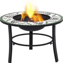 vidaXL - Vuurkorf - Groen - Keramiek Hot