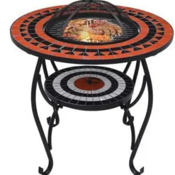 vidaXL - Vuurtafel - Bruin - Keramiek Discount