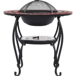 vidaXL - Vuurtafel - Bruin - Keramiek Discount