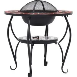 vidaXL - Vuurtafel - Bruin - Keramiek Discount