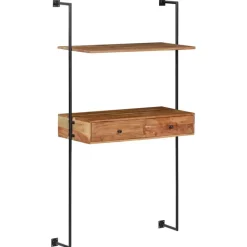 vidaXL - Wandbureau - Bruin - Hout Best