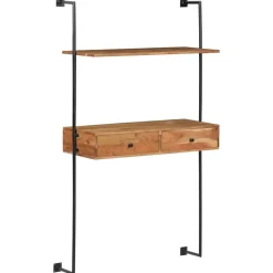vidaXL - Wandbureau - Bruin - Hout Best