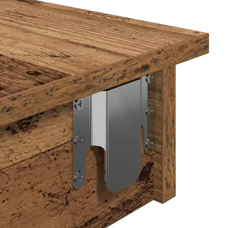 vidaXL - Wandgemonteerde bartafel - Oud hout - Bewerkt hout - 102x45 cm New