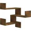 vidaXL - Wandhoekschap - Bruin - Bewerkt hout Sale