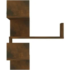vidaXL - Wandhoekschap - Bruin - Bewerkt hout Sale