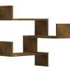 vidaXL - Wandhoekschap - Bruin - Bewerkt hout - 2 stuks Sale