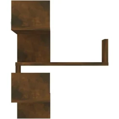 vidaXL - Wandhoekschap - Bruin - Bewerkt hout - 2 stuks Sale