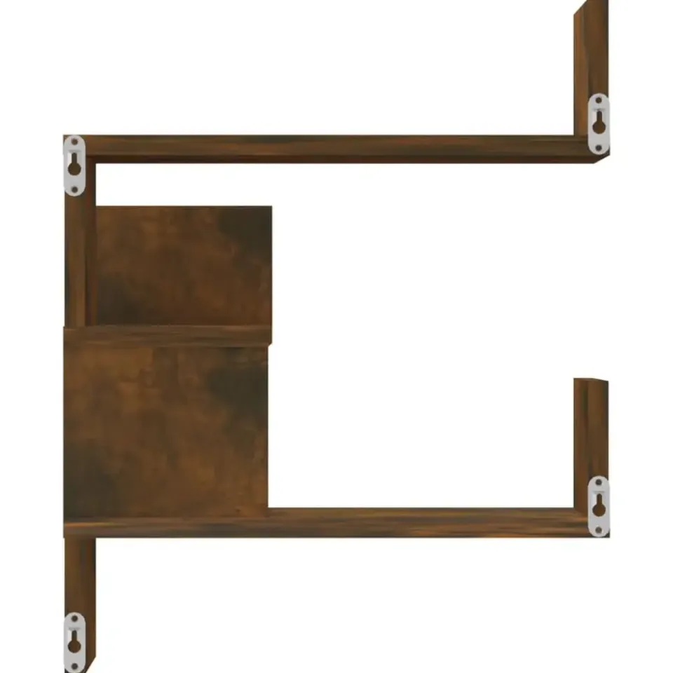 vidaXL - Wandhoekschap - Bruin - Bewerkt hout - 2 stuks Sale