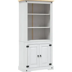 vidaXL - Wandkast - Wit - Grenenhout Outlet