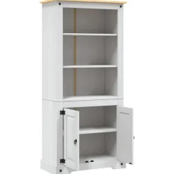 vidaXL - Wandkast - Wit - Grenenhout Outlet