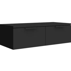 vidaXL - Wandkast - Zwart - Bewerkt hout Best