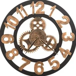 vidaXL - Wandklok - Goud - Metaal - 58 cm