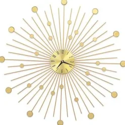 vidaXL - Wandklok - Goud - Metaal - 70 cm Discount