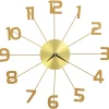 vidaXL - Wandklok - Goud - Metaal - 50 cm