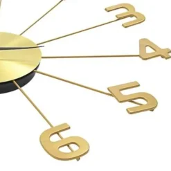 vidaXL - Wandklok - Goud - Metaal - 50 cm