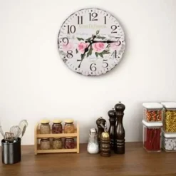 vidaXL - Wandklok - Multikleur - MDF - 30 cm