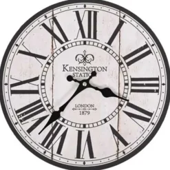 vidaXL - Wandklok - Wit - MDF - 30 cm Outlet