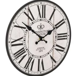 vidaXL - Wandklok - Wit - MDF - 30 cm Outlet