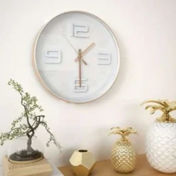 vidaXL - Wandklok - Wit - Polypropyleen Clearance