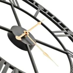 vidaXL - Wandklok - Zwart - Metaal Clearance