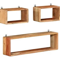 vidaXL - Wandkubus - Bruin - Hout New