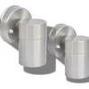 vidaXL - Wandlamp - Zilver - Roestvrij staal - 2 stuks Sale