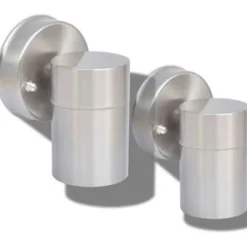 vidaXL - Wandlamp - Zilver - Roestvrij staal - 2 stuks Sale