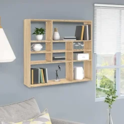 vidaXL - Wandmeubel - Bruin - Bewerkt hout New