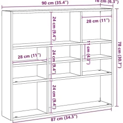 vidaXL - Wandmeubel - Bruin - Bewerkt hout New