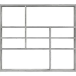 vidaXL - Wandmeubel - Grijs - Bewerkt hout New