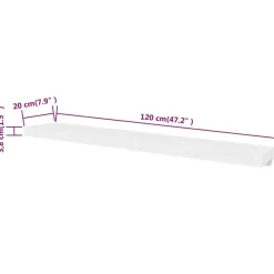 vidaXL - Wandmeubel - Wit - MDF - 120 cm - 2 stuks Clearance